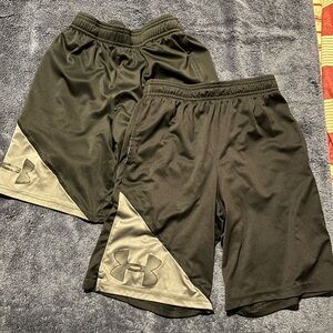 Under Armour Kids Black and Gray Shorts - 2
